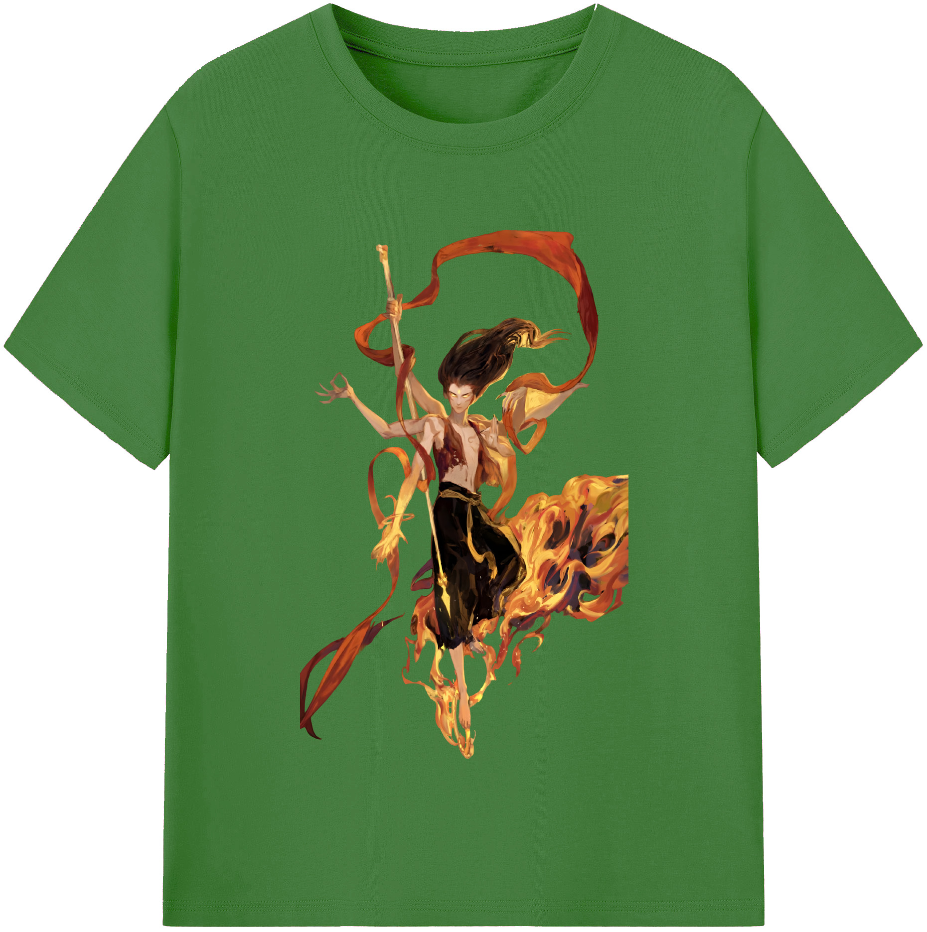 （画像用） Ne Zha 2 ナタ 魔童の大暴れ レディースカジュアルプリントTシャツ（綿100％）